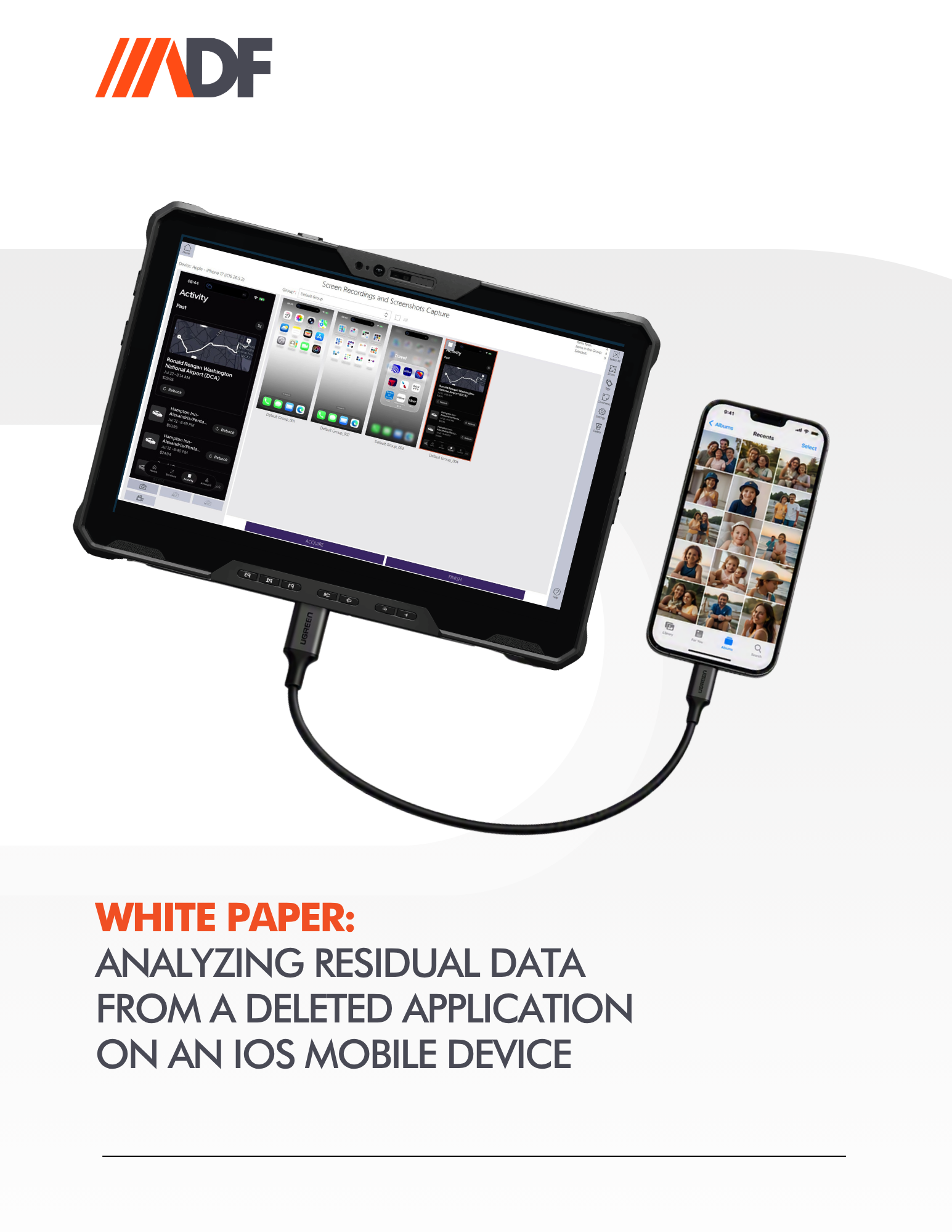 Analyzing residual data from a deleted application on an iOS mobile device
